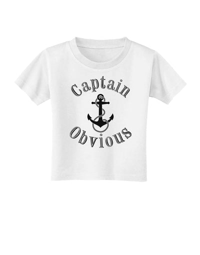 Captain Obvious Funny Toddler T-Shirt-Toddler T-Shirt-TooLoud-White-2T-Davson Sales