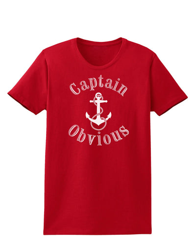 Captain Obvious Funny Womens Dark T-Shirt-TooLoud-Red-X-Small-Davson Sales