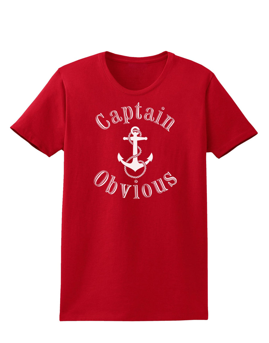 Captain Obvious Funny Womens Dark T-Shirt-TooLoud-Black-X-Small-Davson Sales