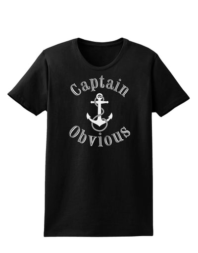 Captain Obvious Funny Womens Dark T-Shirt-TooLoud-Black-X-Small-Davson Sales