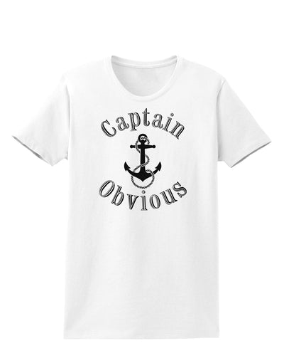 Captain Obvious Funny Womens T-Shirt-Womens T-Shirt-TooLoud-White-X-Small-Davson Sales