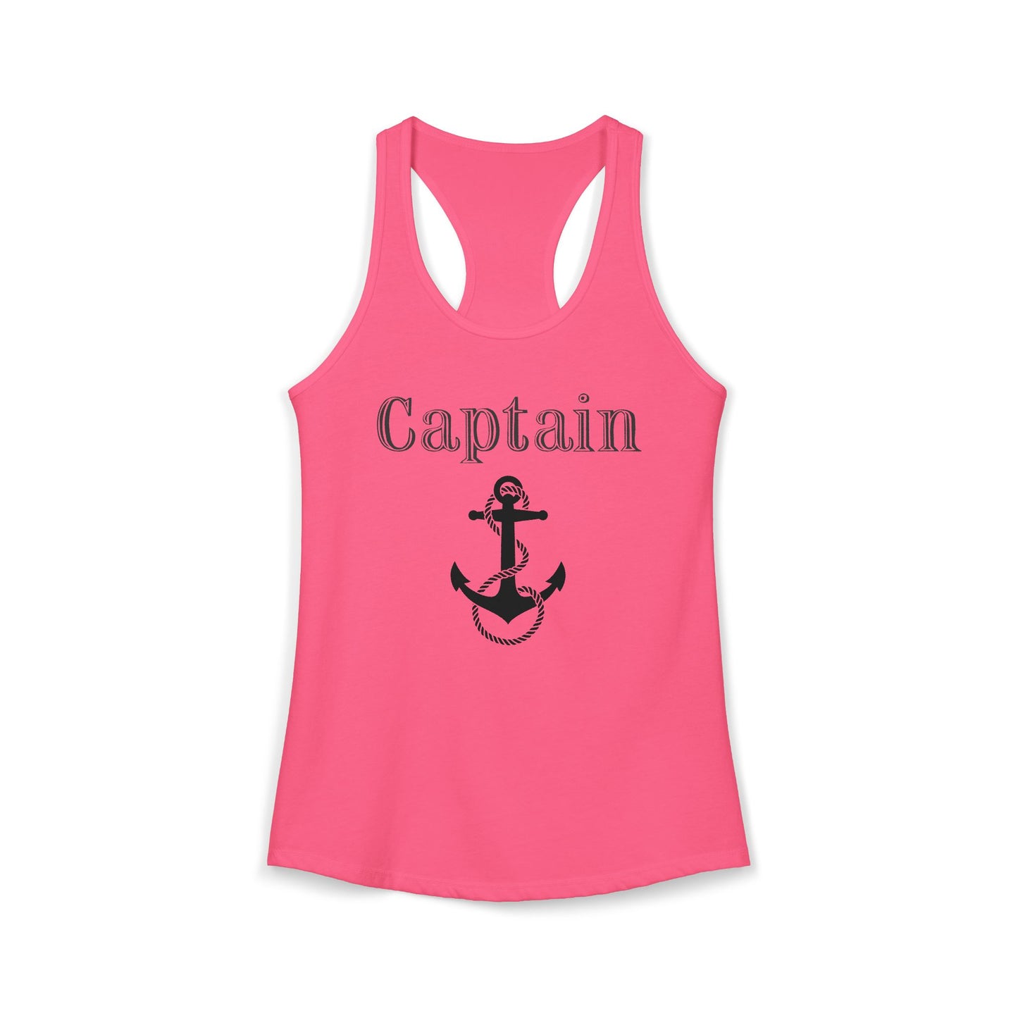 Ship Captain Nautical Anchor Boating Womens Racerback Tank Top