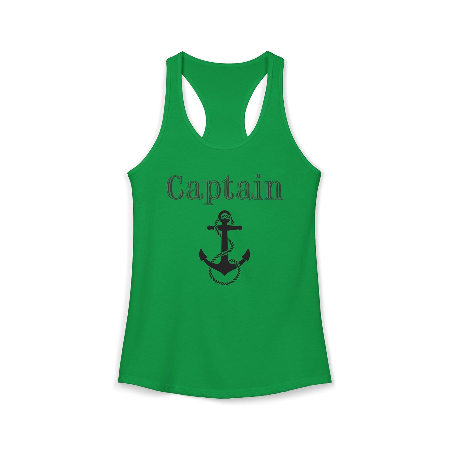 Ship Captain Nautical Anchor Boating Womens Racerback Tank Top