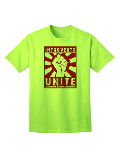 Captivating Adult T-Shirt: Uniting Introverts with Humorous Appeal, Crafted by TooLoud-Mens T-shirts-TooLoud-Neon-Green-Small-Davson Sales