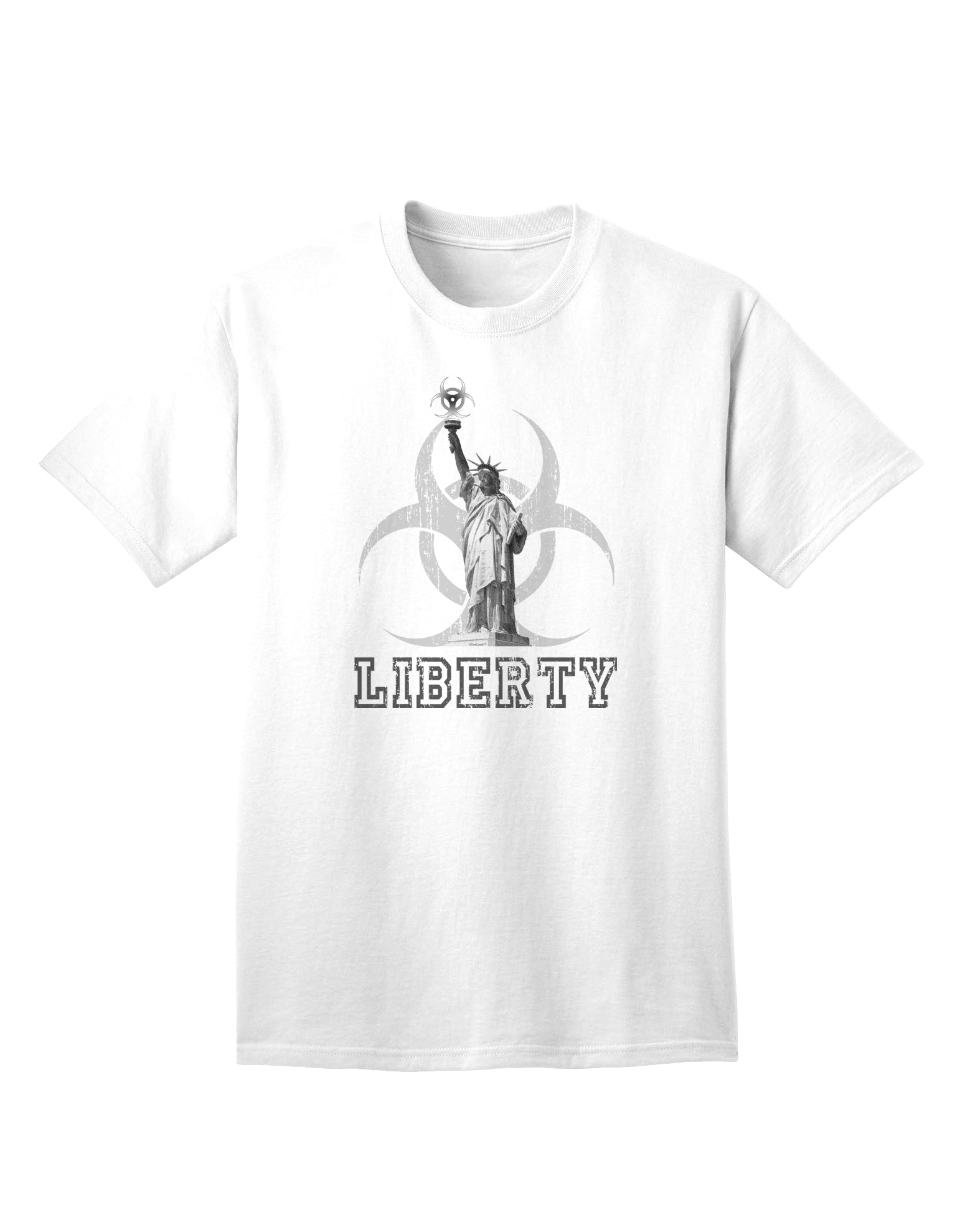 Captivating Biohazard Statue of Liberty Design - Premium Liberty Adult T-Shirt-Mens T-shirts-TooLoud-White-Small-Davson Sales