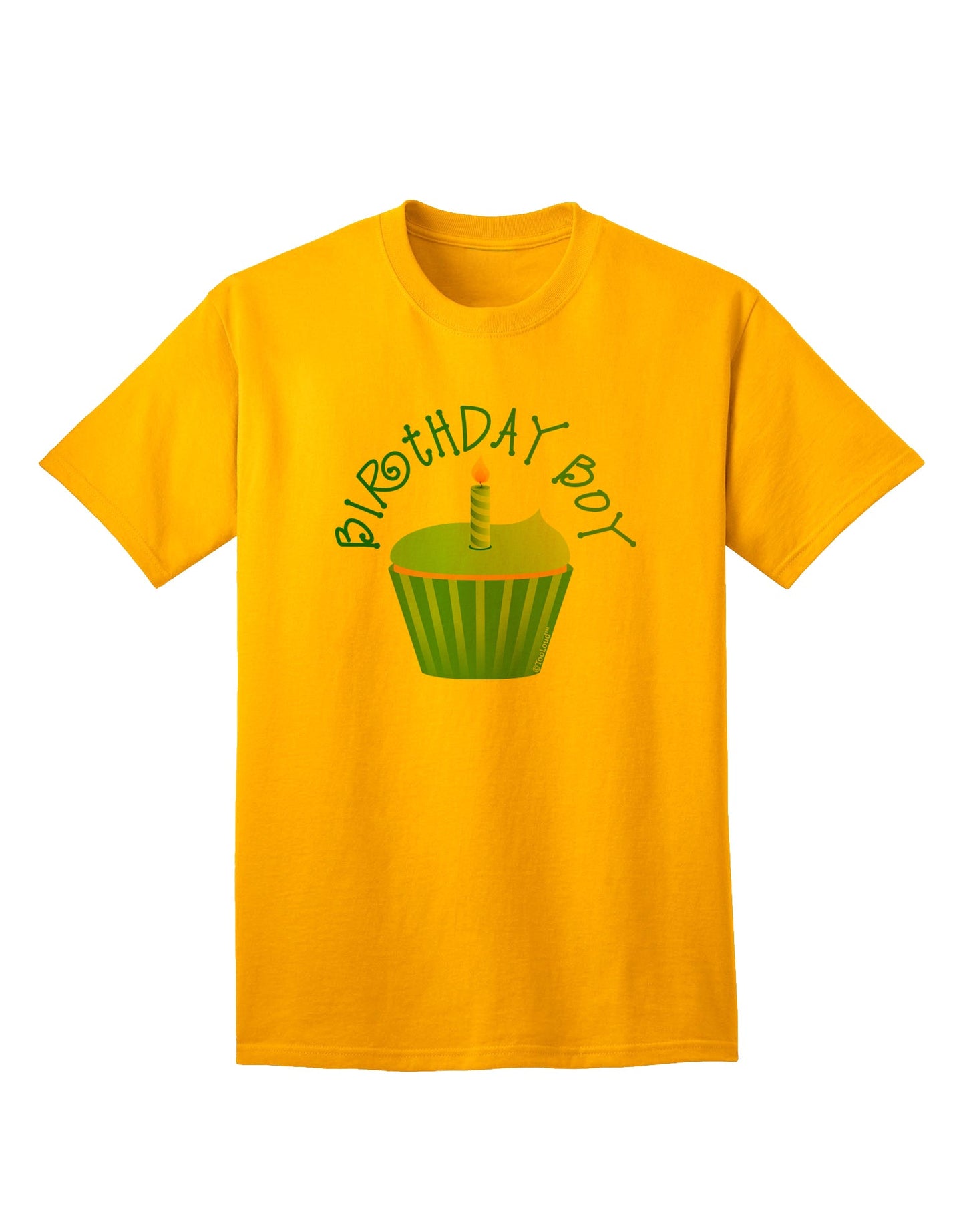 Captivating Birthday Attire: Candle Cupcake Adult T-Shirt by TooLoud-Mens T-shirts-TooLoud-Gold-Small-Davson Sales