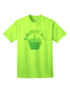 Captivating Birthday Attire: Candle Cupcake Adult T-Shirt by TooLoud-Mens T-shirts-TooLoud-Neon-Green-Small-Davson Sales