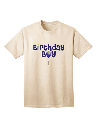 Captivating Birthday Celebration Attire: Candle and Balloon Adult T-Shirt by TooLoud-Mens T-shirts-TooLoud-Natural-Small-Davson Sales