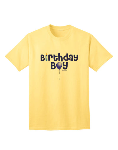 Captivating Birthday Celebration Attire: Candle and Balloon Adult T-Shirt by TooLoud-Mens T-shirts-TooLoud-Yellow-Small-Davson Sales