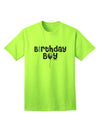 Captivating Birthday Celebration Attire: Candle and Balloon Adult T-Shirt by TooLoud-Mens T-shirts-TooLoud-Neon-Green-Small-Davson Sales