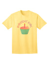 Captivating Birthday Celebration: Candle Cupcake Adult T-Shirt by TooLoud-Mens T-shirts-TooLoud-Yellow-Small-Davson Sales