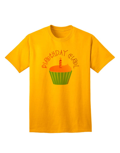 Captivating Birthday Celebration: Candle Cupcake Adult T-Shirt by TooLoud-Mens T-shirts-TooLoud-Gold-Small-Davson Sales