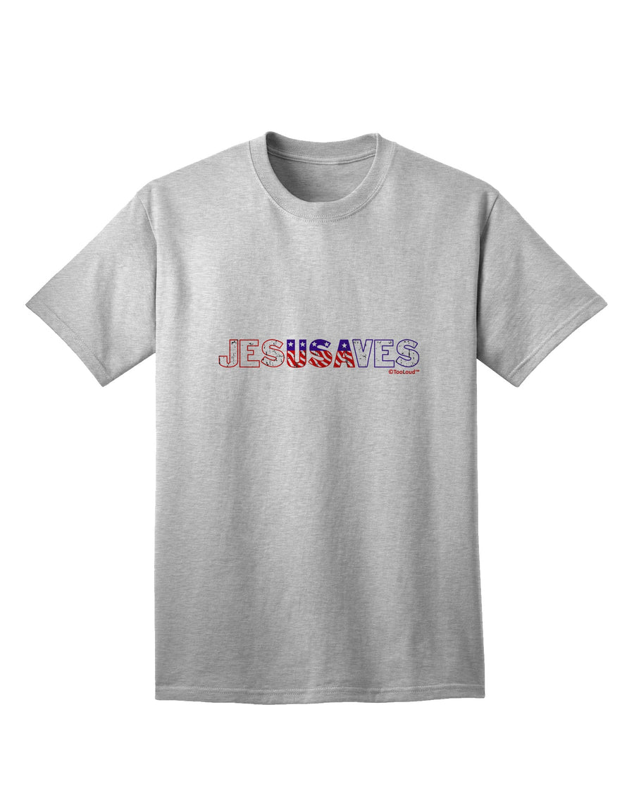 Captivating Patriotic Expression: Jesus Saves USA Design Adult T-Shirt by TooLoud-Mens T-shirts-TooLoud-White-Small-Davson Sales