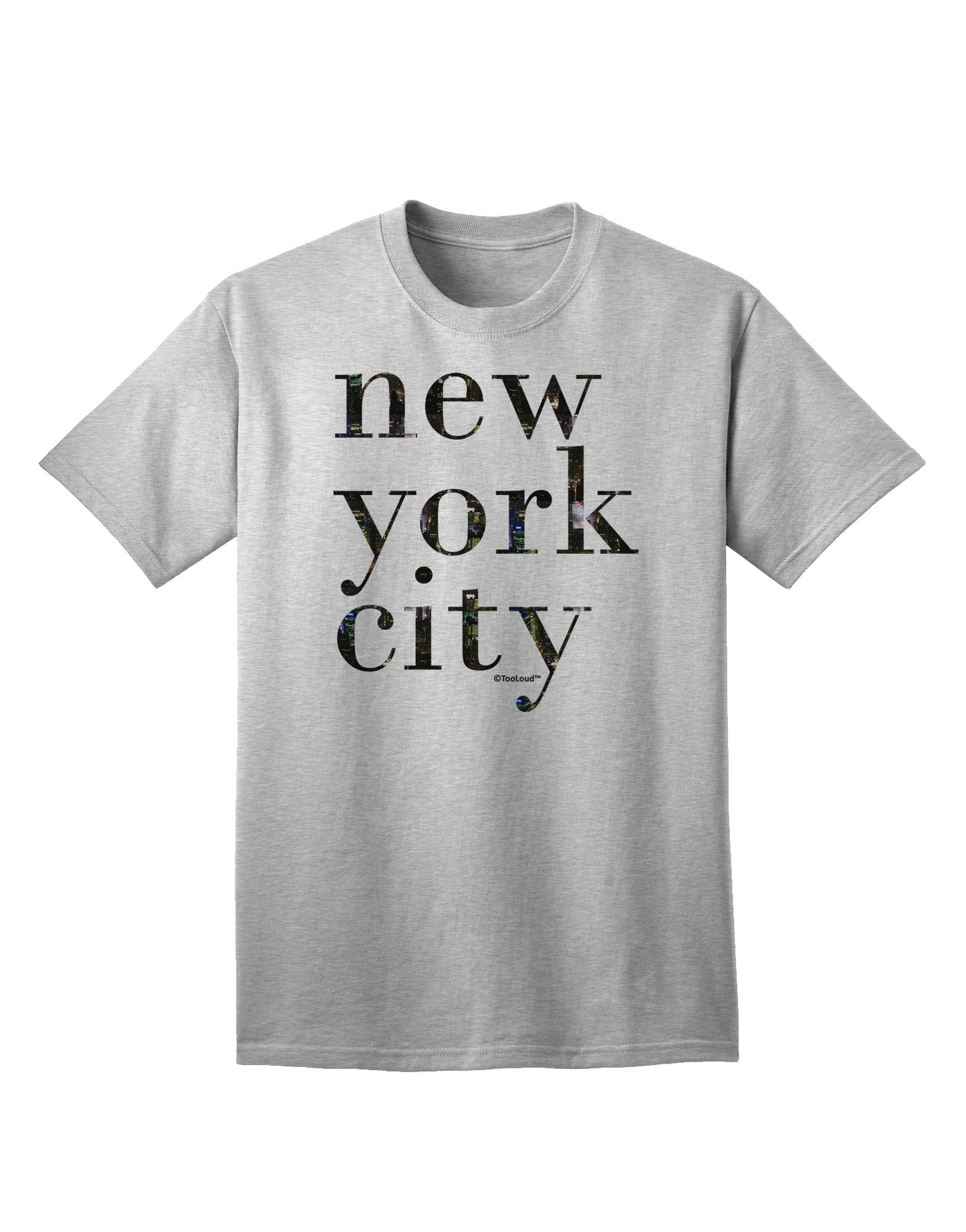 Captivating Urban Charm: New York City - City Lights Adult T-Shirt by TooLoud-Mens T-shirts-TooLoud-AshGray-Small-Davson Sales