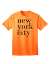 Captivating Urban Charm: New York City - City Lights Adult T-Shirt by TooLoud-Mens T-shirts-TooLoud-Neon-Orange-Small-Davson Sales