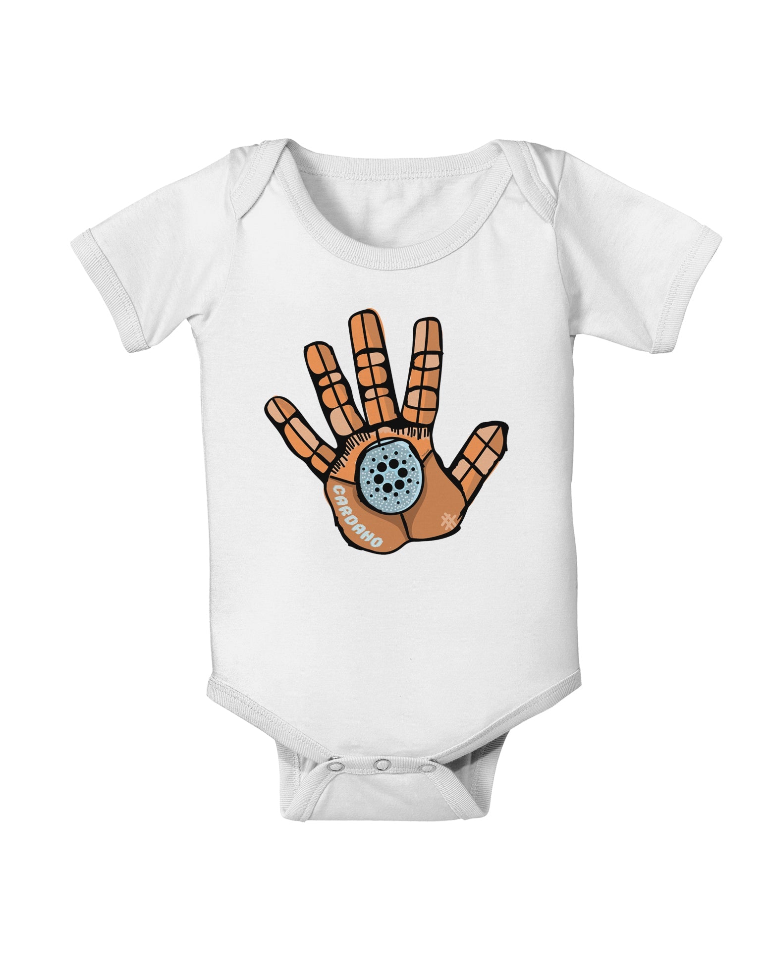 Cardano Hero Hand Baby Romper Bodysuit-Baby Romper-TooLoud-White-06-Months-Davson Sales