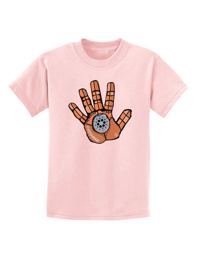 Cardano Hero Hand Childrens T-Shirt-Childrens T-Shirt-TooLoud-PalePink-X-Small-Davson Sales