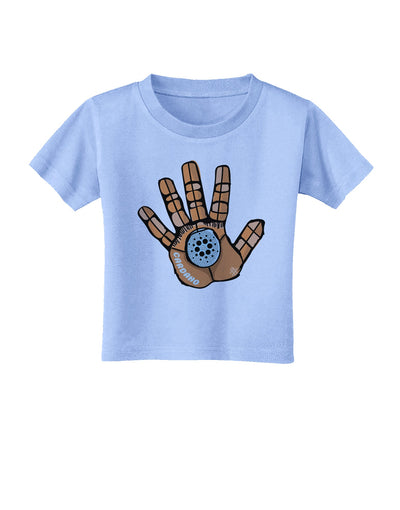 Cardano Hero Hand Toddler T-Shirt Aquatic Blue 4T Tooloud