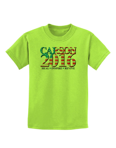 Carson Flag Slogan Childrens T-Shirt-Childrens T-Shirt-TooLoud-Lime-Green-X-Large-Davson Sales