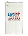 Carson Flag Slogan Micro Terry Gromet Golf Towel 16 x 25 inch-Golf Towel-TooLoud-White-Davson Sales