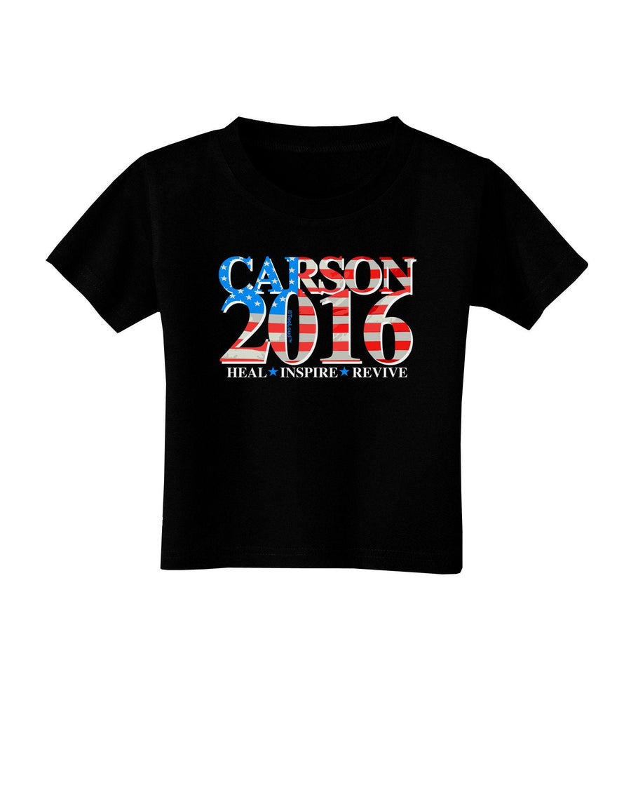 Carson Flag Slogan Toddler T-Shirt Dark-Toddler T-Shirt-TooLoud-Black-4T-Davson Sales