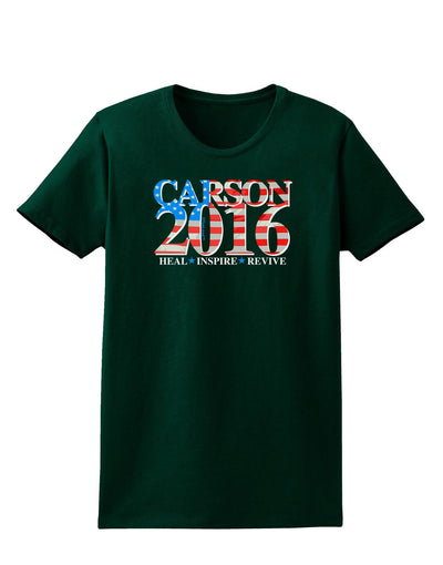 Carson Flag Slogan Womens Dark T-Shirt-TooLoud-Forest-Green-XX-Large-Davson Sales