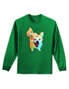 Cartoon Pomeranian Adult Long Sleeve Dark T-Shirt-TooLoud-Kelly-Green-Small-Davson Sales