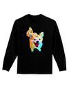 Cartoon Pomeranian Adult Long Sleeve Dark T-Shirt-TooLoud-Black-Small-Davson Sales