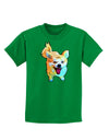 Cartoon Pomeranian Childrens Dark T-Shirt-Childrens T-Shirt-TooLoud-Kelly-Green-X-Small-Davson Sales