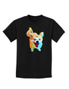 Cartoon Pomeranian Childrens Dark T-Shirt-Childrens T-Shirt-TooLoud-Black-X-Small-Davson Sales