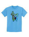 Cartoon Pomeranian Childrens T-Shirt-Childrens T-Shirt-TooLoud-Aquatic-Blue-X-Small-Davson Sales