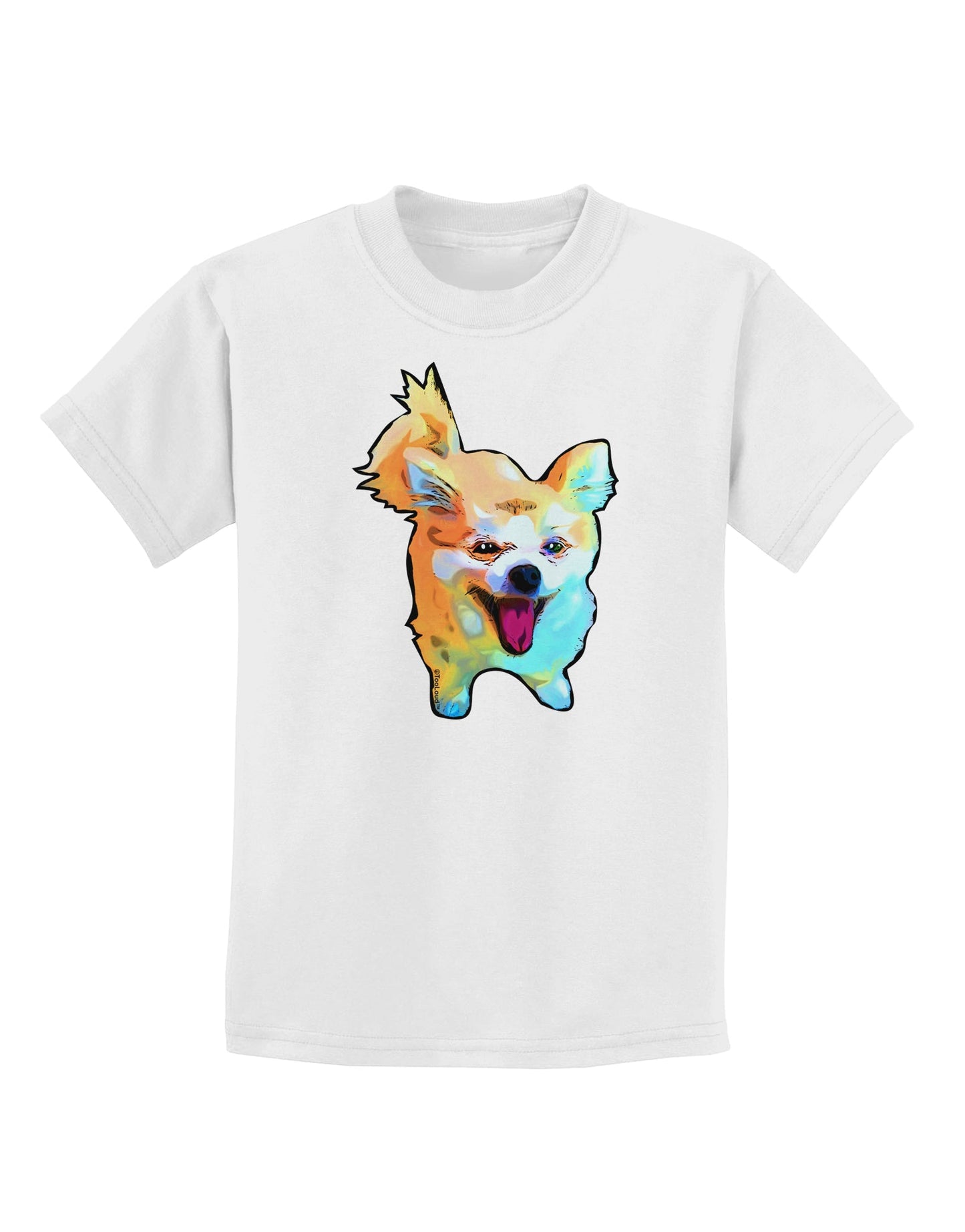Cartoon Pomeranian Childrens T-Shirt-Childrens T-Shirt-TooLoud-White-X-Small-Davson Sales
