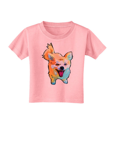 Cartoon Pomeranian Toddler T-Shirt-Toddler T-Shirt-TooLoud-Candy-Pink-2T-Davson Sales