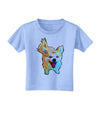 Cartoon Pomeranian Toddler T-Shirt-Toddler T-Shirt-TooLoud-Aquatic-Blue-2T-Davson Sales