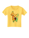 Cartoon Pomeranian Toddler T-Shirt-Toddler T-Shirt-TooLoud-Yellow-2T-Davson Sales