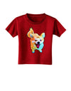 Cartoon Pomeranian Toddler T-Shirt Dark-Toddler T-Shirt-TooLoud-Red-2T-Davson Sales