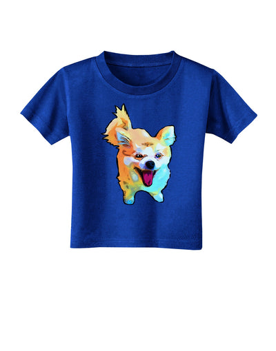 Cartoon Pomeranian Toddler T-Shirt Dark-Toddler T-Shirt-TooLoud-Royal-Blue-2T-Davson Sales