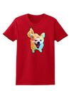 Cartoon Pomeranian Womens Dark T-Shirt-TooLoud-Red-X-Small-Davson Sales