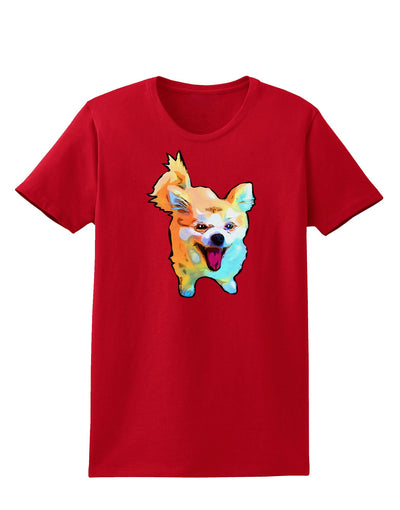 Cartoon Pomeranian Womens Dark T-Shirt-TooLoud-Red-X-Small-Davson Sales