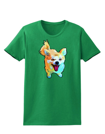 Cartoon Pomeranian Womens Dark T-Shirt-TooLoud-Kelly-Green-X-Small-Davson Sales