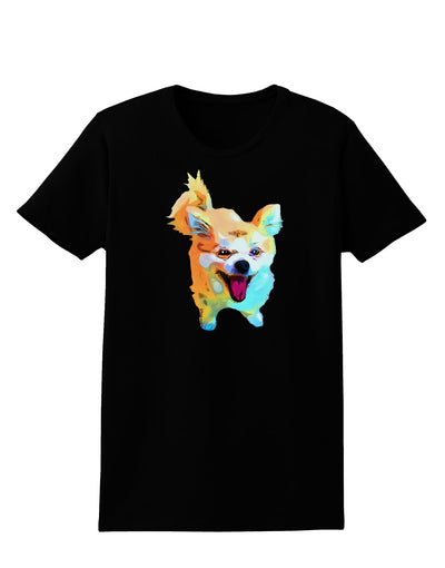 Cartoon Pomeranian Womens Dark T-Shirt-TooLoud-Black-X-Small-Davson Sales