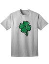 Cartoon Shamrock Clover Adult Unisex St Patrick's Day T-Shirt-TooLoud-Ash Gray-Small-Davson Sales