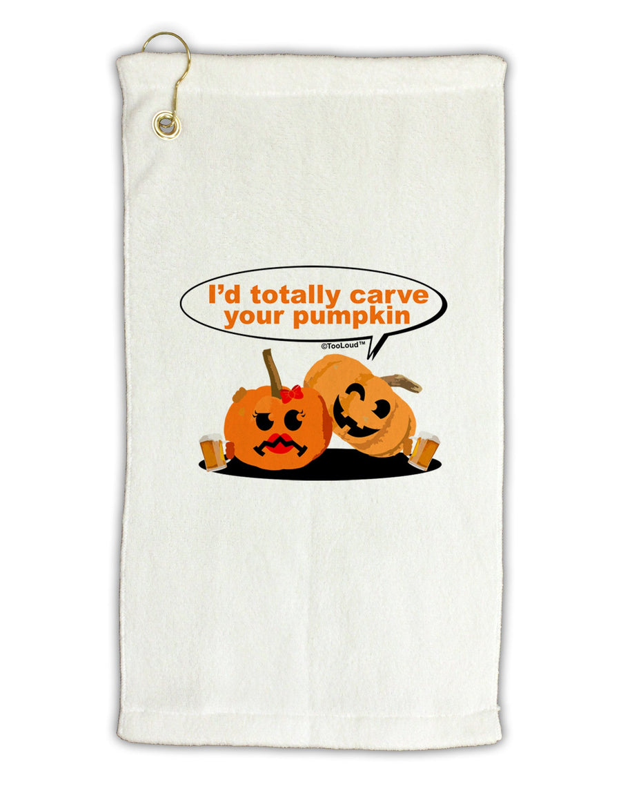 Carve your pumpkin Micro Terry Gromet Golf Towel 16 x 25 inch-Golf Towel-TooLoud-White-Davson Sales