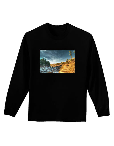 Castlewood Canyon Adult Long Sleeve Dark T-Shirt-TooLoud-Black-Small-Davson Sales