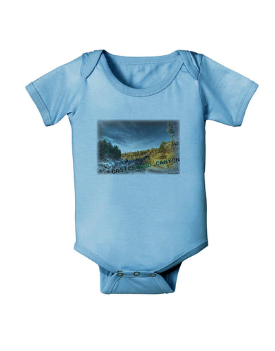 Castlewood Canyon Old Photo Baby Romper Bodysuit-Baby Romper-TooLoud-LightBlue-06-Months-Davson Sales