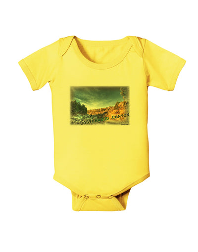 Castlewood Canyon Old Photo Baby Romper Bodysuit-Baby Romper-TooLoud-Yellow-06-Months-Davson Sales