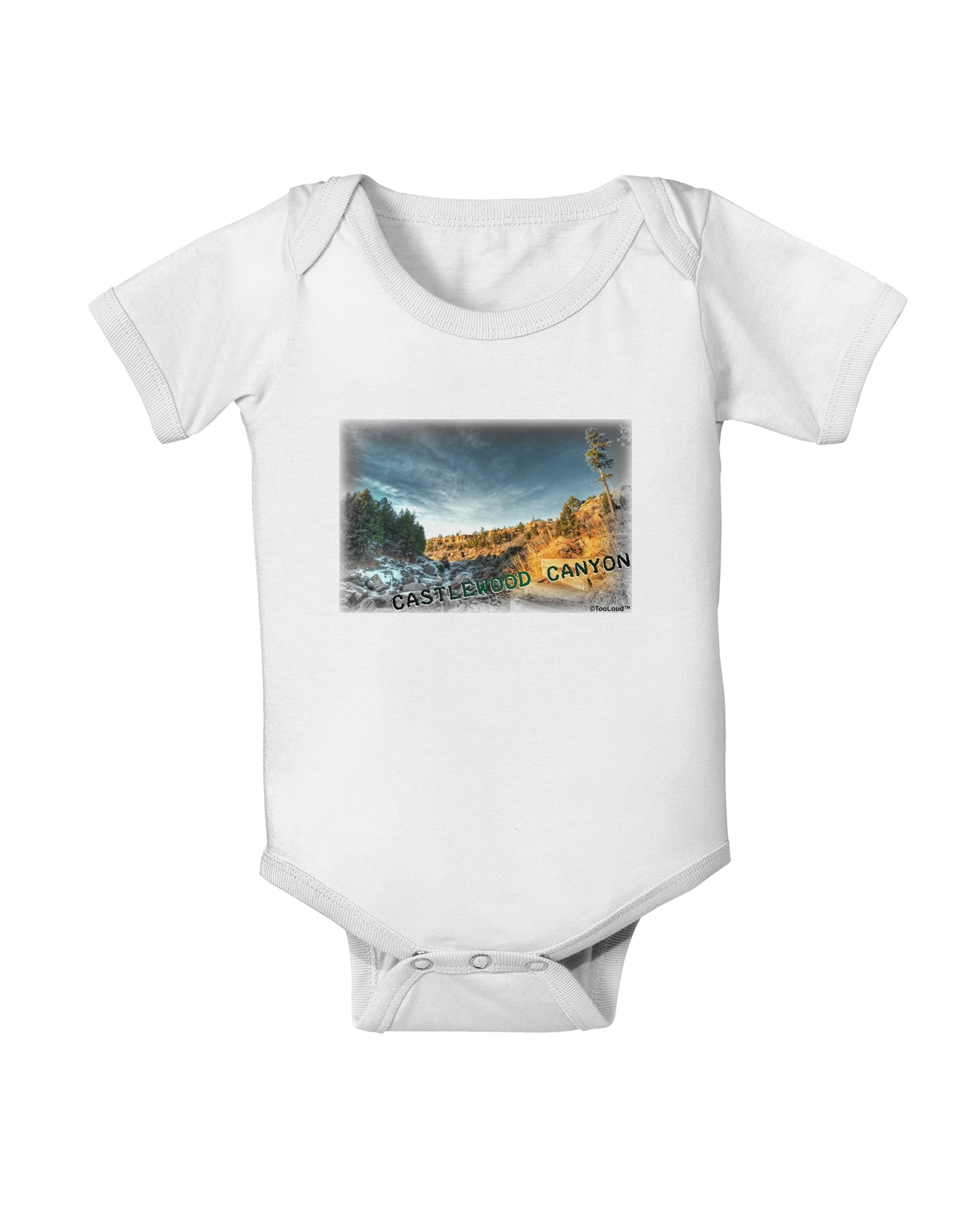 Castlewood Canyon Old Photo Baby Romper Bodysuit-Baby Romper-TooLoud-White-06-Months-Davson Sales