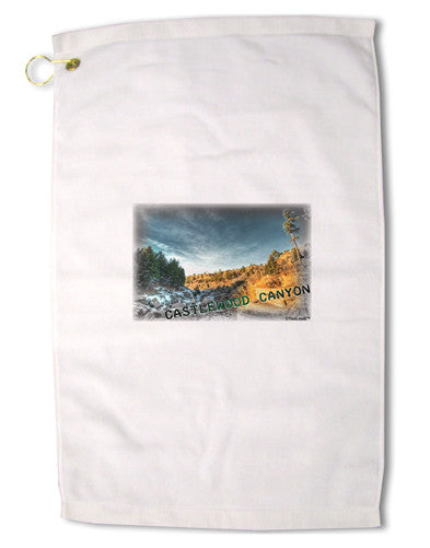 Castlewood Canyon Old Photo Premium Cotton Golf Towel - 16 x 25 inch-Golf Towel-TooLoud-16x25"-Davson Sales