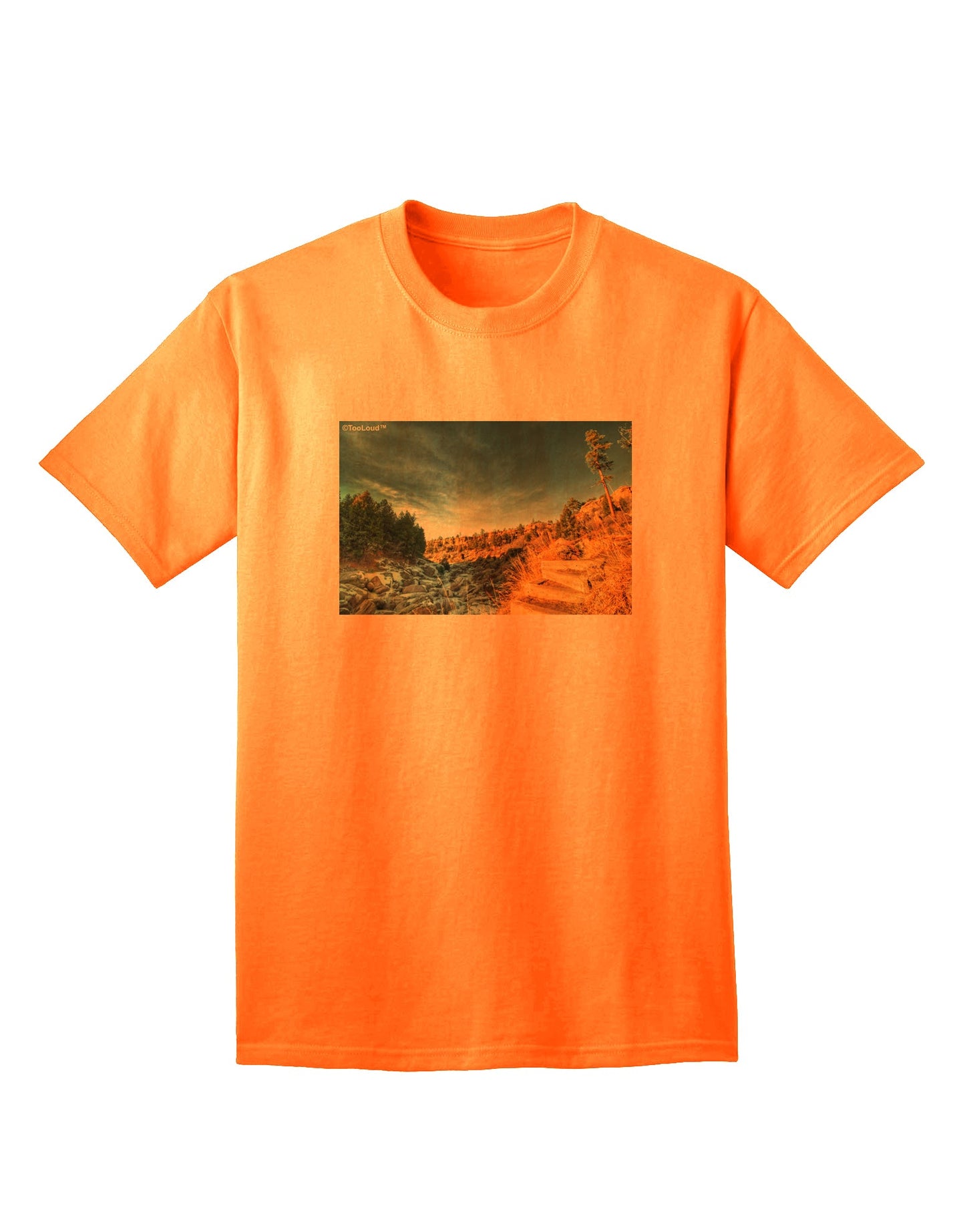 Castlewood Canyon Premium Adult T-Shirt Collection-Mens T-shirts-TooLoud-Neon-Orange-Small-Davson Sales