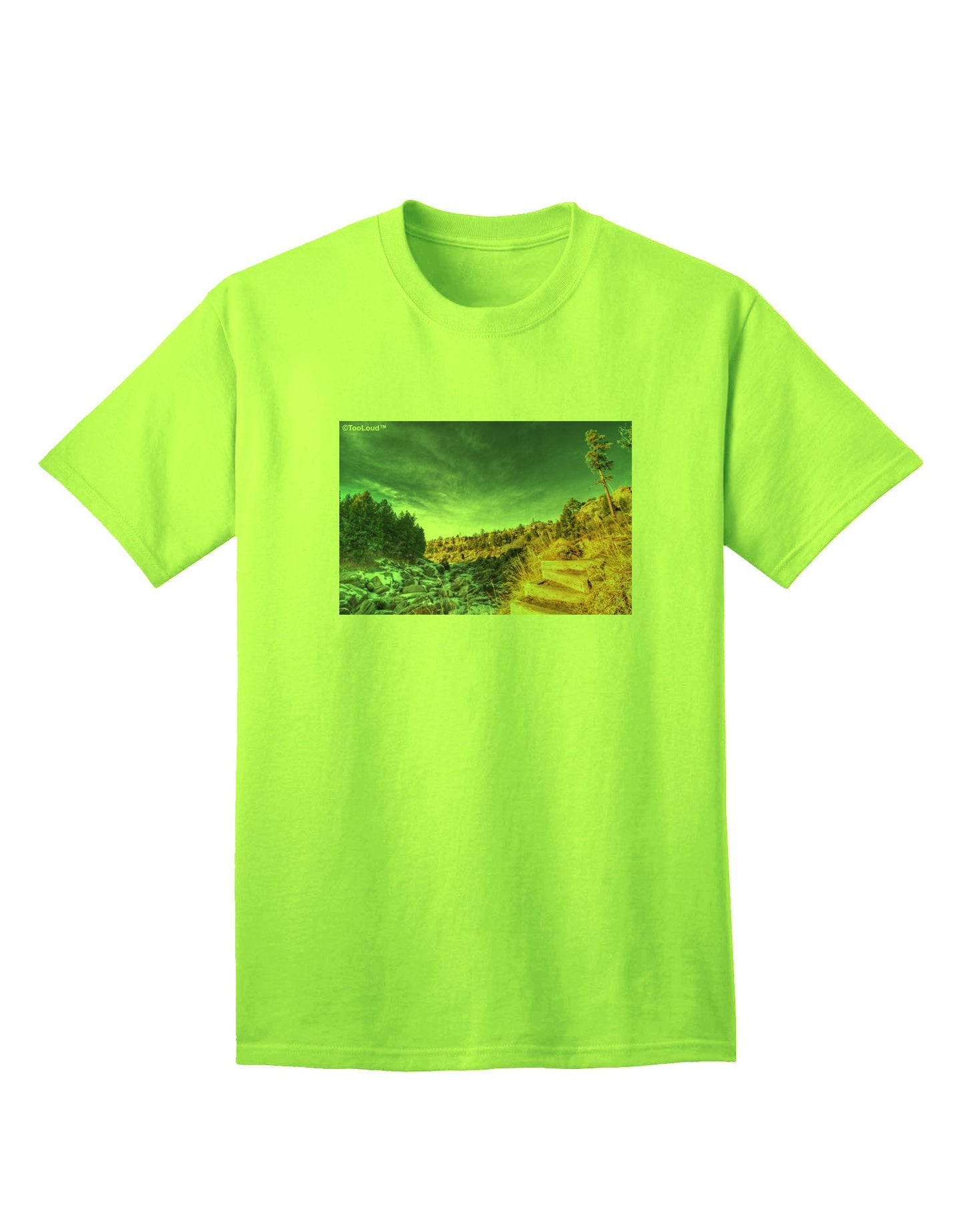 Castlewood Canyon Premium Adult T-Shirt Collection-Mens T-shirts-TooLoud-Neon-Green-Small-Davson Sales